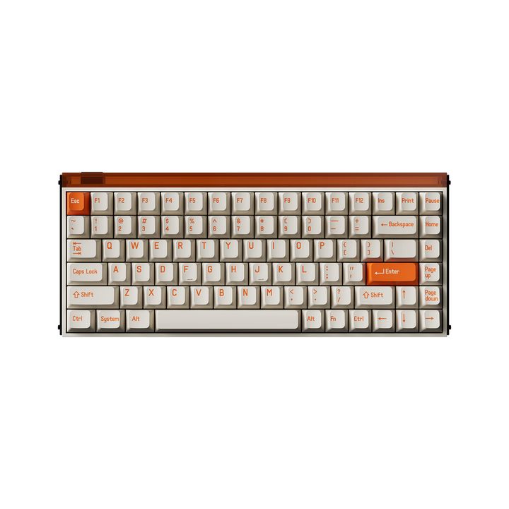 MelGeek MADE84 Pro 75% 英語配列 有線 8000Hz ラピッドトリガー対応 テンキーレス 84キー ゲーミングキーボード Orange