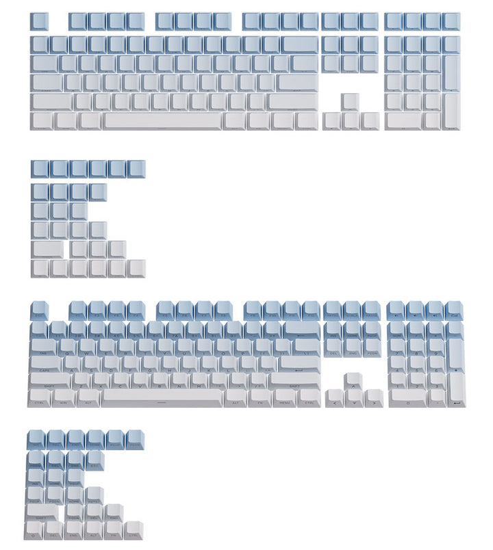 Akko グラデーション キーキャップセット 135キー 60/75/85/100% 光透過 サイドプリント