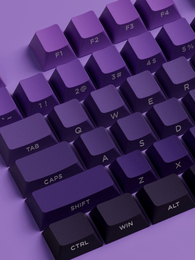 Akko グラデーション キーキャップセット 135キー 60/75/85/100% 光透過 サイドプリント