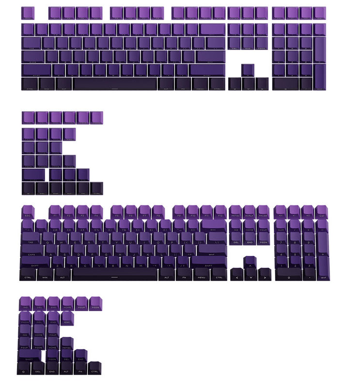 Akko グラデーション キーキャップセット 135キー 60/75/85/100% 光透過 サイドプリント