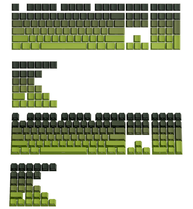 Akko グラデーション キーキャップセット 135キー 60/75/85/100% 光透過 サイドプリント