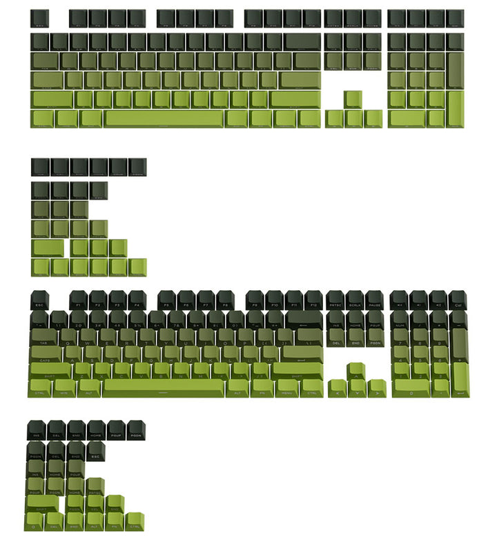 Akko グラデーション キーキャップセット 135キー 60/75/85/100% 光透過 サイドプリント