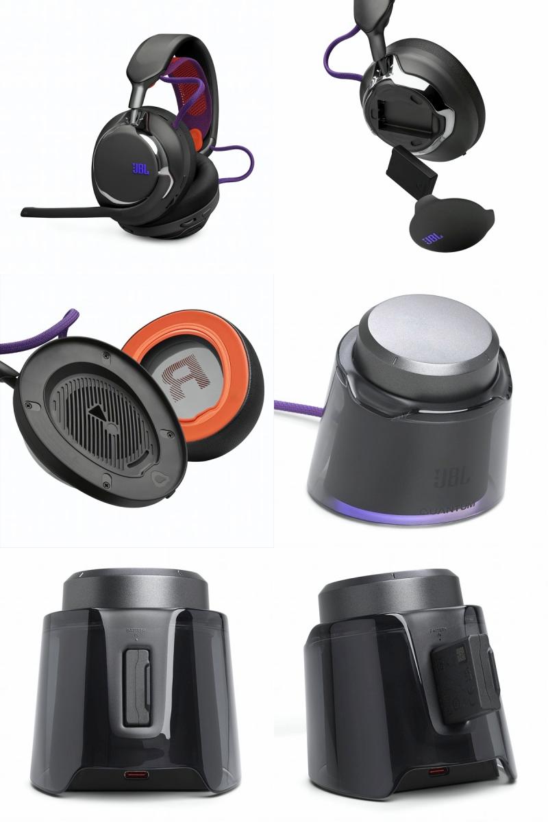 JBL Quantum 950 Wireless Bluetooth 5.3 ハイブリッドノイズキャンセリング搭載 ワイヤレスオーバーイヤーゲーミングヘッドセット ブラック