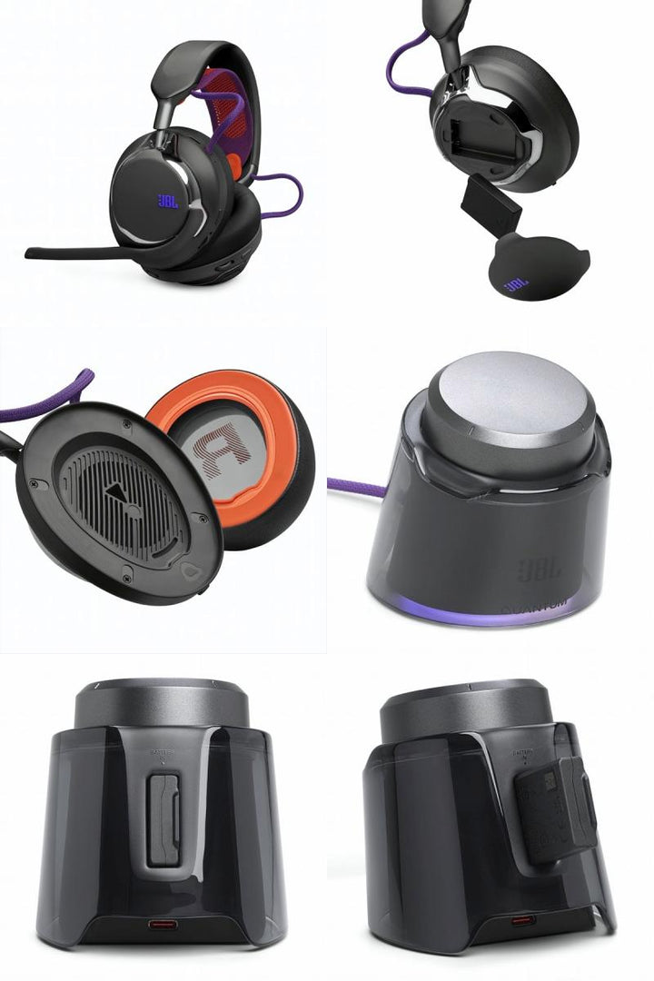 JBL Quantum 950 Wireless Bluetooth 5.3 ハイブリッドノイズキャンセリング搭載 ワイヤレスオーバーイヤーゲーミングヘッドセット ブラック