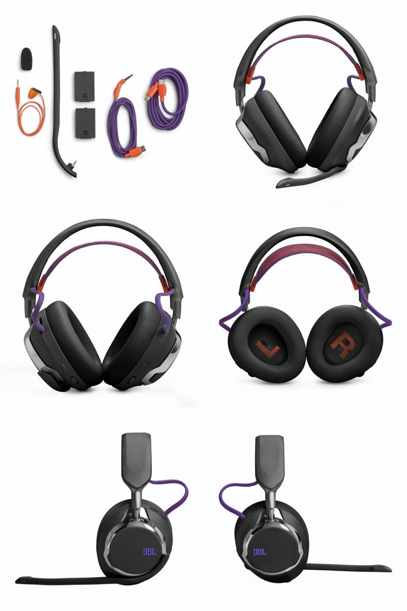 JBL Quantum 950 Wireless Bluetooth 5.3 ハイブリッドノイズキャンセリング搭載 ワイヤレスオーバーイヤーゲーミングヘッドセット ブラック