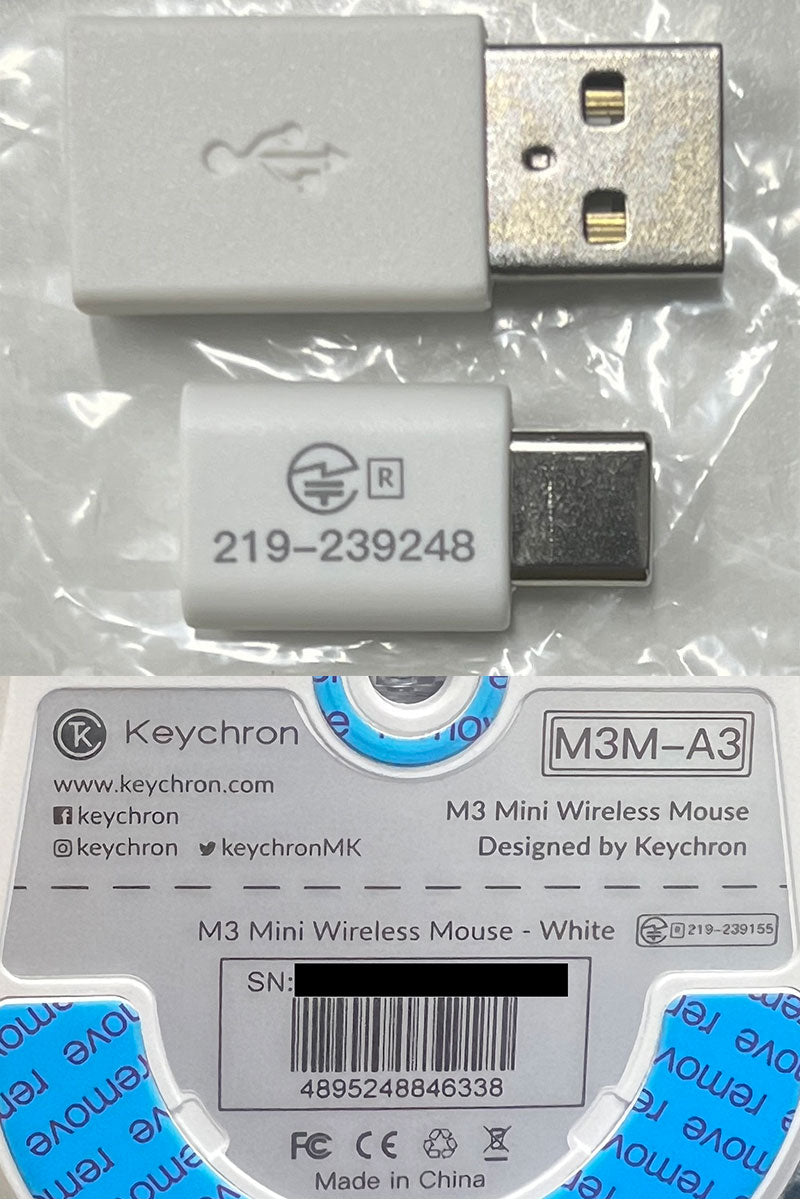 Keychron M3 Mini ワイヤレスマウス 有線 / Bluetooth 5.1 / 2.4GHz ワイヤレス対応 USB A / Type-C レシーバー付属