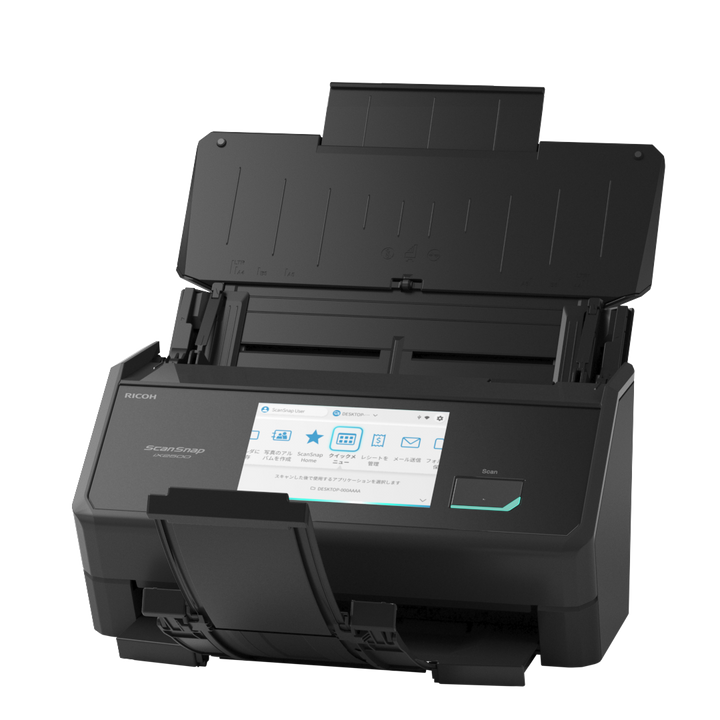 リコー PFU ScanSnap iX2500 タッチパネル搭載 ドキュメントスキャナー | Wi-Fi対応/USB接続 | 書類スキャン | PDF化 | 紙レス化 | 電子帳簿保存法対応 | 写真 | 書類 | レシート | 名刺