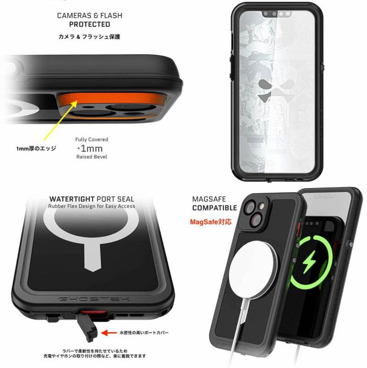 GHOSTEK iPhone 15 シリーズ Nautical Slim 防水 防雪 防塵 ケース MagSafe対応