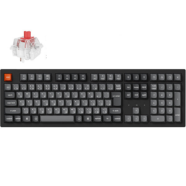 Keychron K10 Max QMK フルサイズ ワイヤレス メカニカルキーボード 日本語配列 ホットスワップ Keychron Super スイッチ PBTダブルショットキーキャップ   Mac / Windows対応
