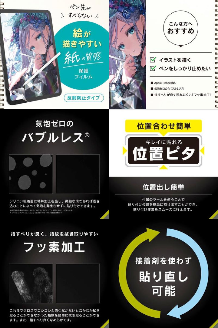 Simplism iPad A16 (第11世代) / 10.9インチ iPad(第10世代)  画面保護フィルム 位置ピタ