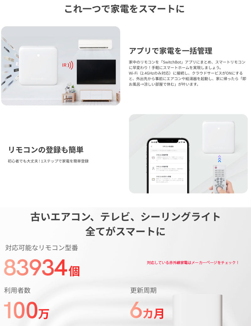 SwitchBot ハブミニ HubMini Matter対応 スマートリモコン IoT