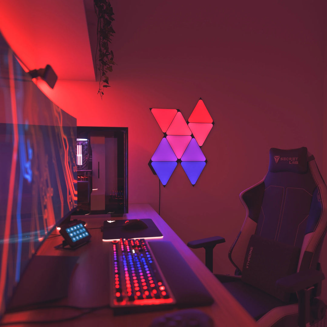 nanoleaf 9枚入り Nanoleaf Shapes ブラックトライアングル スターターパック 9枚