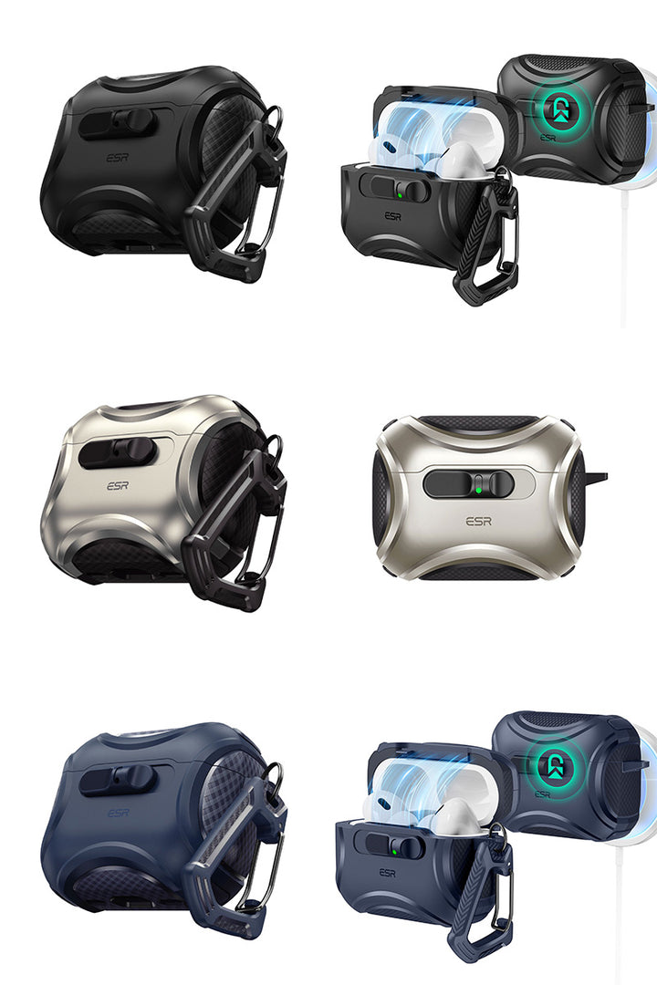 ESR AirPods Pro 3 Cyber MagSafe対応 フリックロックケース