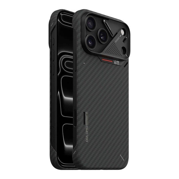 AULUMU iPhone 18 Pro / 17 Pro シリーズ A18 アラミド繊維 MagSafe対応 ウルトラスリムケース ブラック