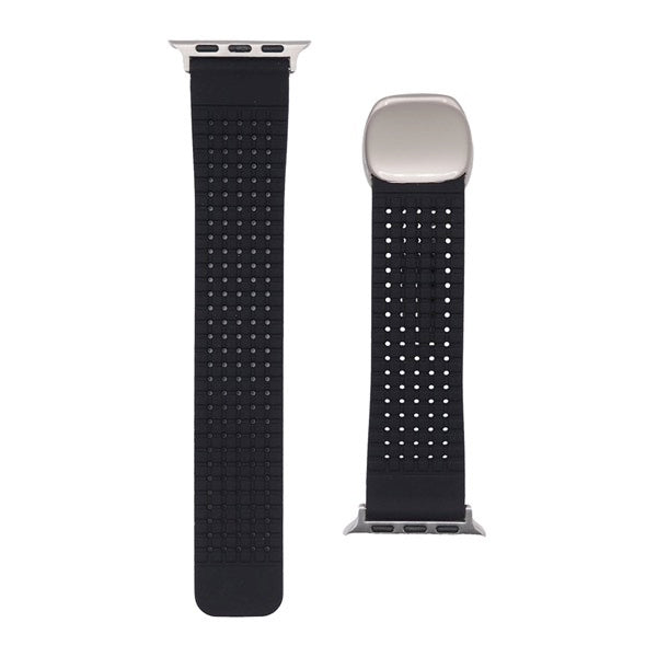TRINITY Apple Watch マグネットバックル付きシリコンバンド ブロックパターン