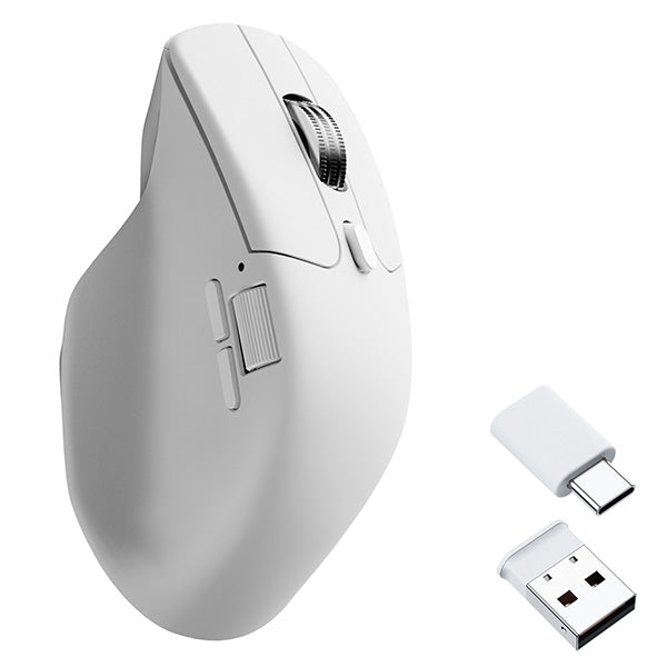 Keychron M6 ワイヤレスマウス オール静音マイクロスイッチ 有線 / Bluetooth 5.1 / 2.4GHz ワイヤレス対応 USB A / Type-C レシーバー付属 PixArt 3311