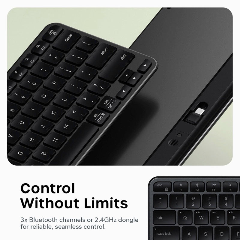 Satechi Slim EX1 Wireless Keyboard US Layout 英語配列 Bluetooth 5.3 / 2.4GHz テンキーレス キーボード