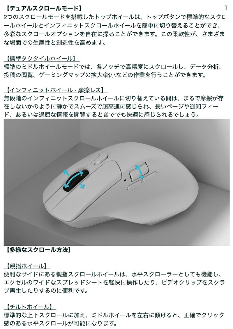 Keychron M6 ワイヤレスマウス オール静音マイクロスイッチ 有線 / Bluetooth 5.1 / 2.4GHz ワイヤレス対応 USB A / Type-C レシーバー付属 PixArt 3311