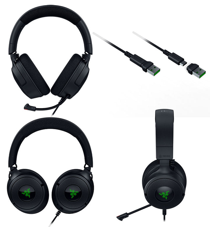 Razer Kraken V4 X Razer Chroma RGB 対応 有線 ゲーミング ヘッドセット Black