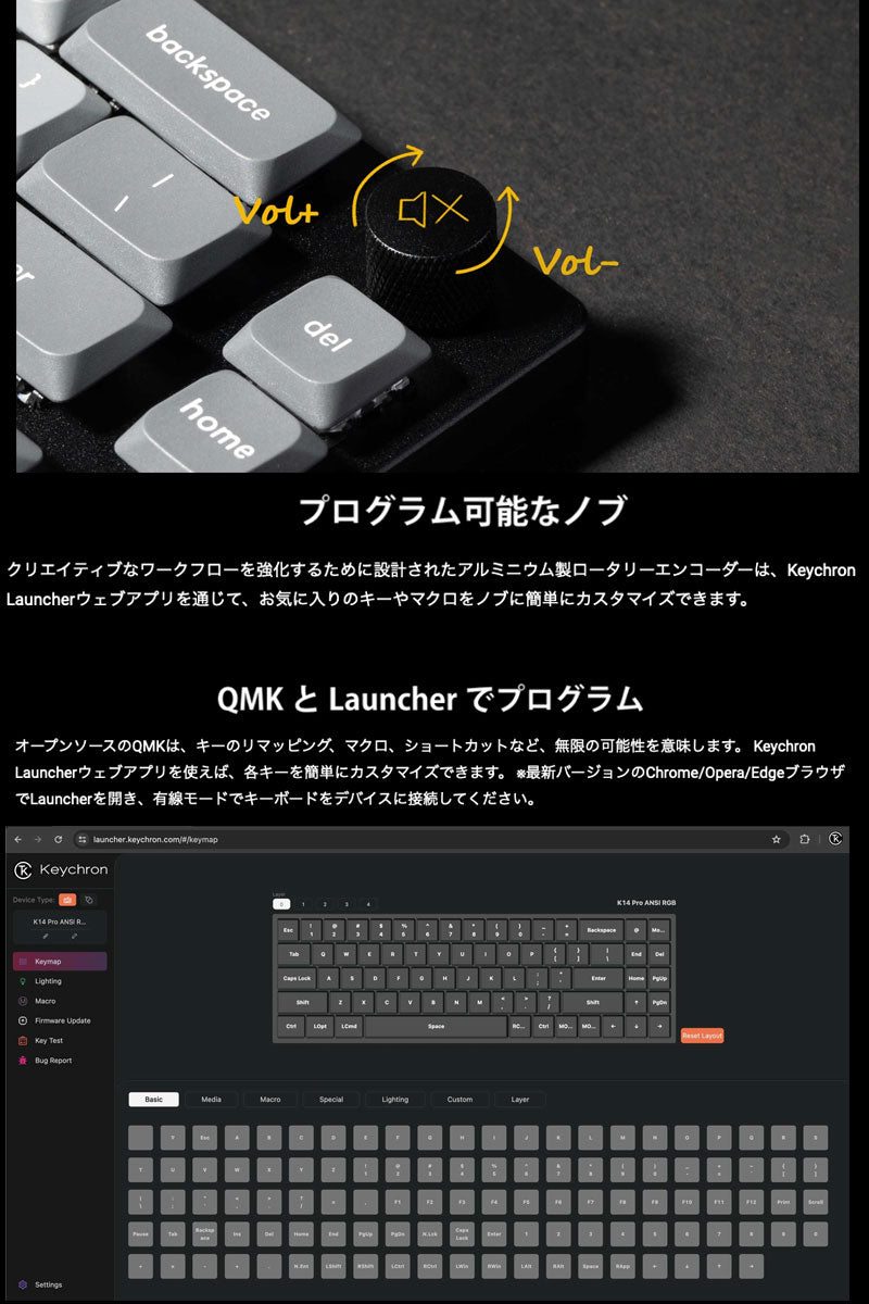 Keychron K11 Max ワイヤレス カスタム メカニカルキーボード 65