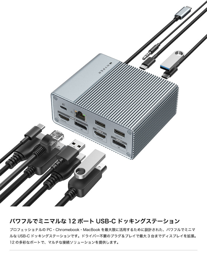 HYPER++ HyperDrive GEN2 USB-C ドッキングステーション PD対応