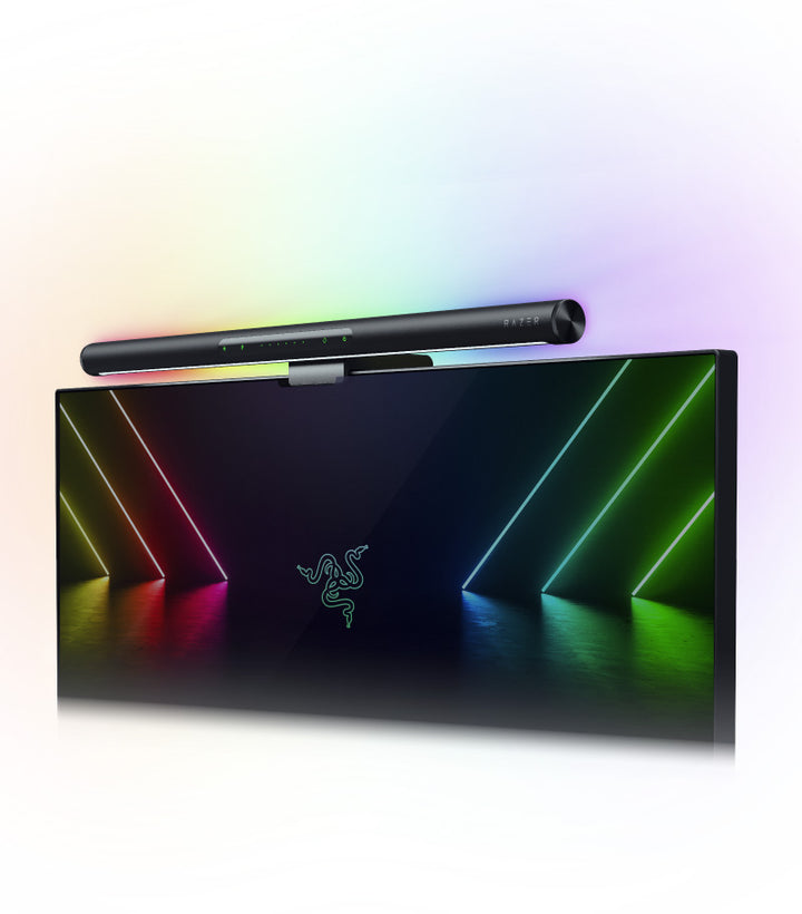 Razer Aether Monitor Light Bar ゲーミングルーム用 Matter対応 モニターライトバー 前面白色LED / 背面RGB LED