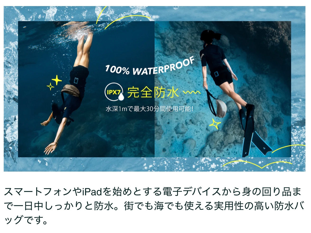 bitplay AquaSeal 防水スリングバッグ 2L 国際認証IPX7性能 完全