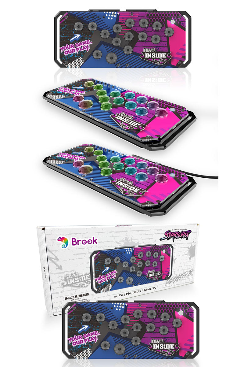 Brook Fighter Starburst PS5対応 有線 レバーレス コントローラー アーケードコントローラー アケコン