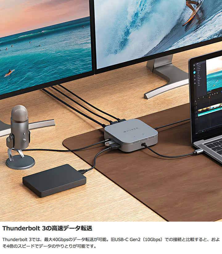 HYPER++ HyperDrive Thunderbolt 3 モバイルドック