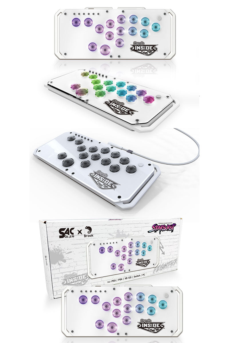 Brook Fighter Starburst PS5対応 有線 レバーレス コントローラー アーケードコントローラー アケコン