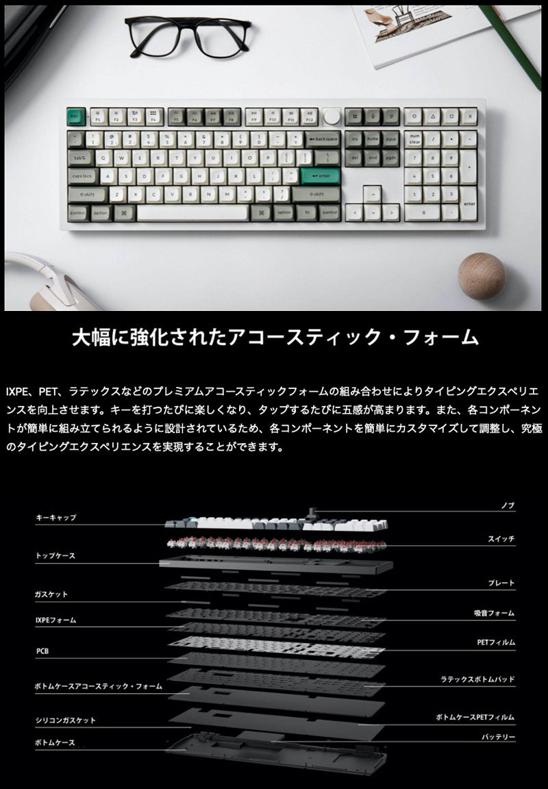 Keychron Q6 Max ワイヤレス カスタム メカニカルキーボード Keychron Q6 Max ワイヤレス カスタム メカニカルキーボード