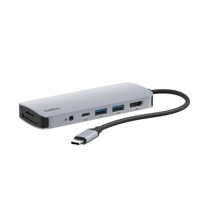 BELKIN Connect USB-C 7-in-1 マルチポートハブ PD対応 100W 4K HDMI / 3.5mm / SD / MicroSD / USB-A x2 / USB-C