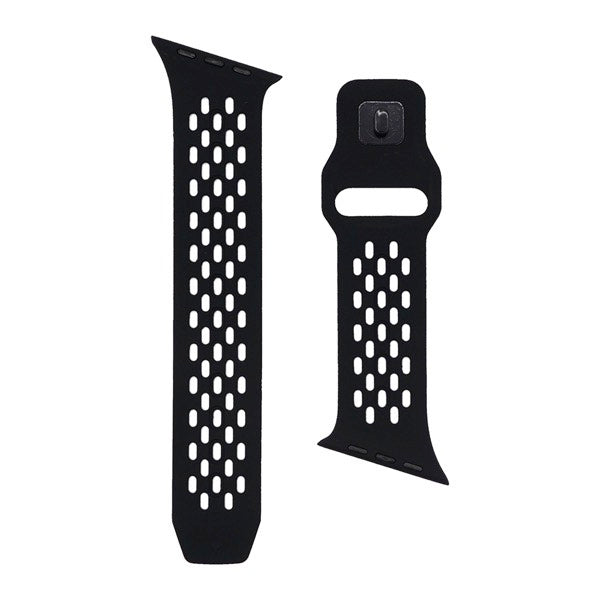TRINITY Apple Watch 蒸れにくいエアホール搭載 シリコンメッシュバンド