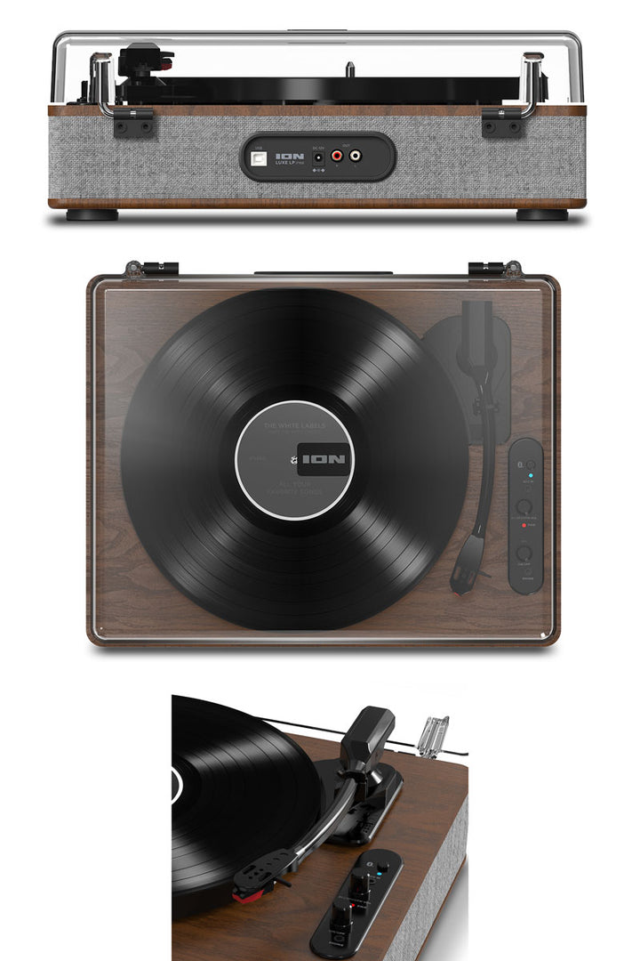 ION Audio Luxe LP Bluetooth ワイヤレス 対応 ステレオスピーカー内蔵 レコードプレーヤー
