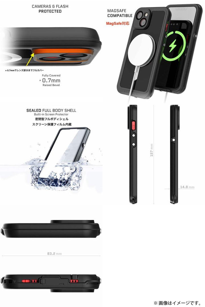 GHOSTEK iPhone 14 シリーズ Nautical Slim 防水 防雪 防塵 ケース MagSafe対応