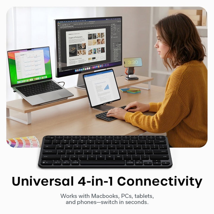 Satechi Slim EX1 Wireless Keyboard US Layout 英語配列 Bluetooth 5.3 / 2.4GHz テンキーレス キーボード