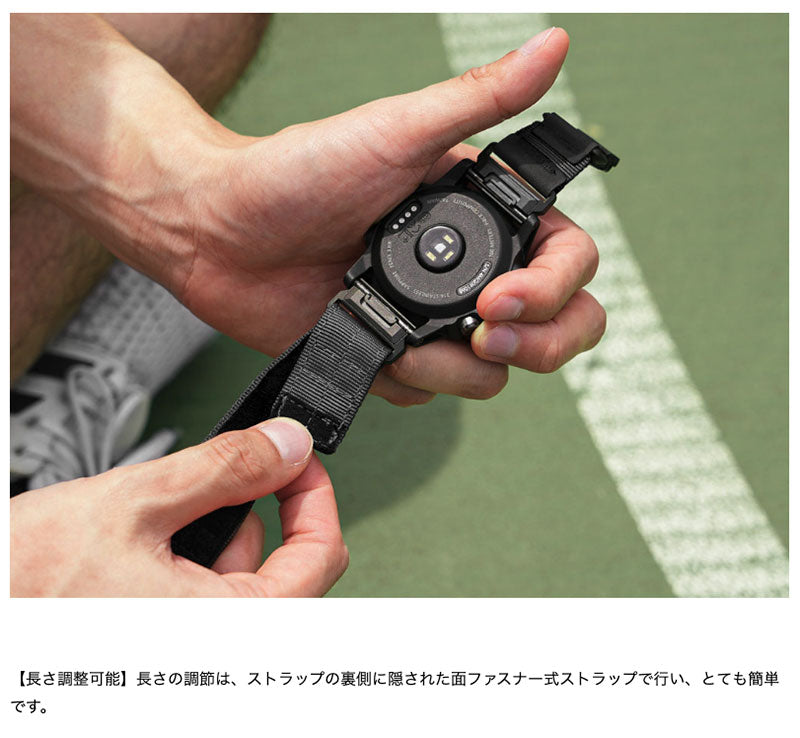 bitplay Garmin QuickFit 22mm Fidlockウォッチバンド (ダークブラック