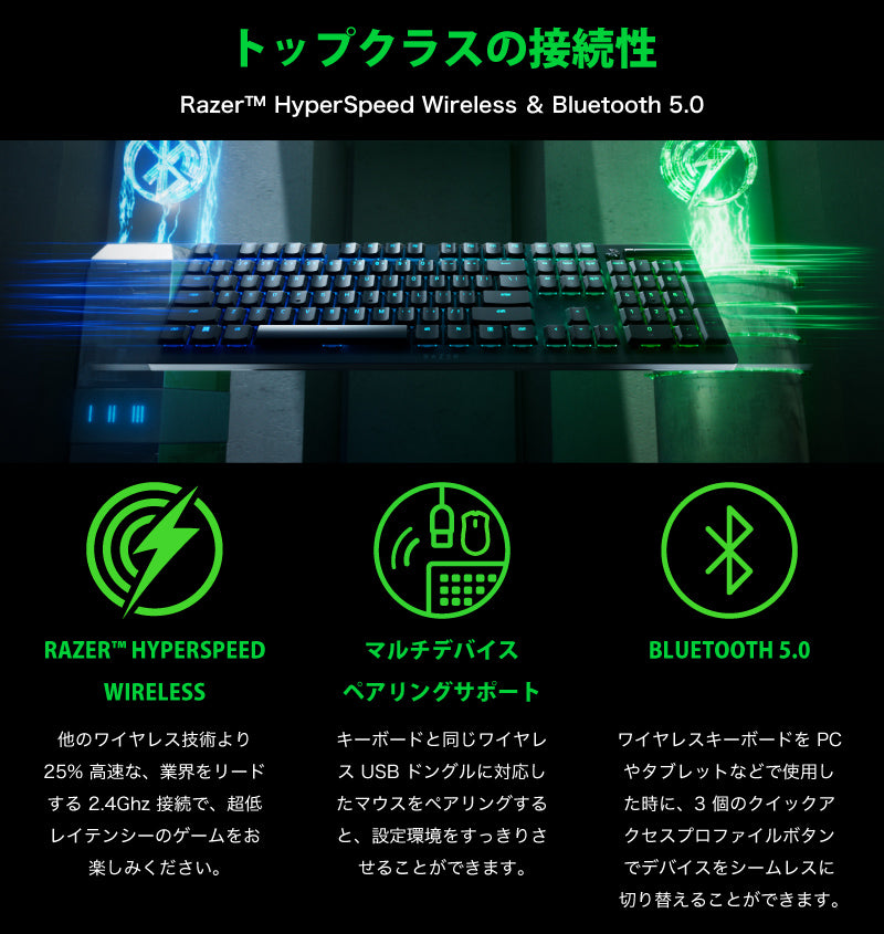 Razer DeathStalker V2 Pro 有線 / Bluetooth 5.0 / 2.4GHz