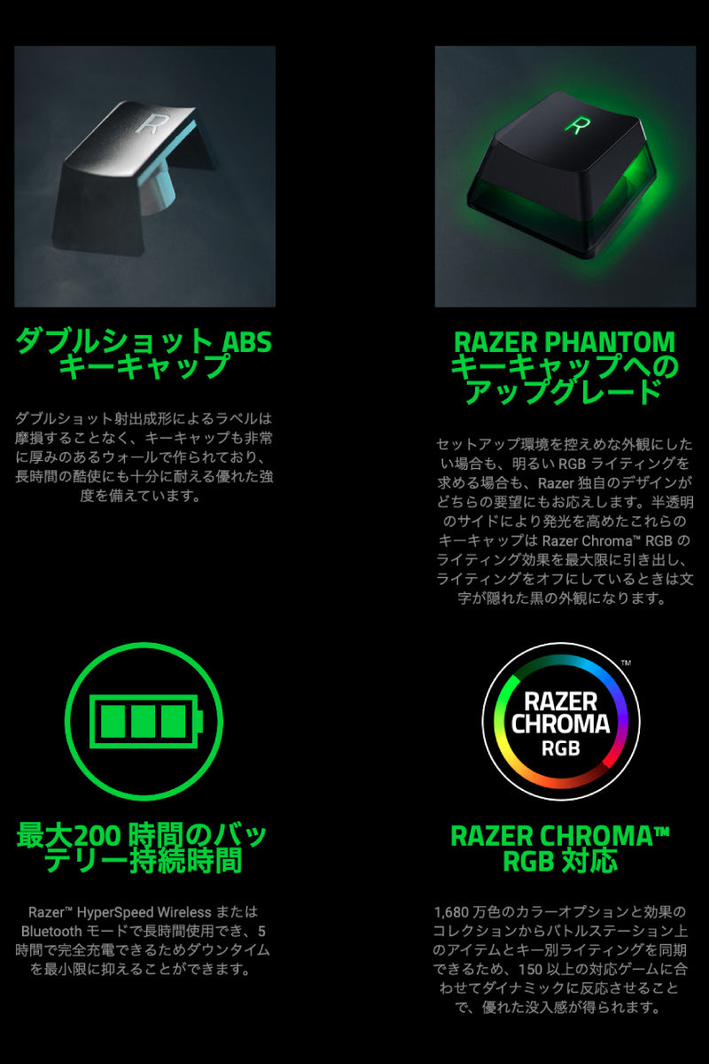 Razer BlackWidow V3 Mini HyperSpeed Switch 英語配列 Phantom Pudding Edition 有線 / Bluetooth / 2.4GHz ワイヤレス対応 メカニカルゲーミング ミニキーボード