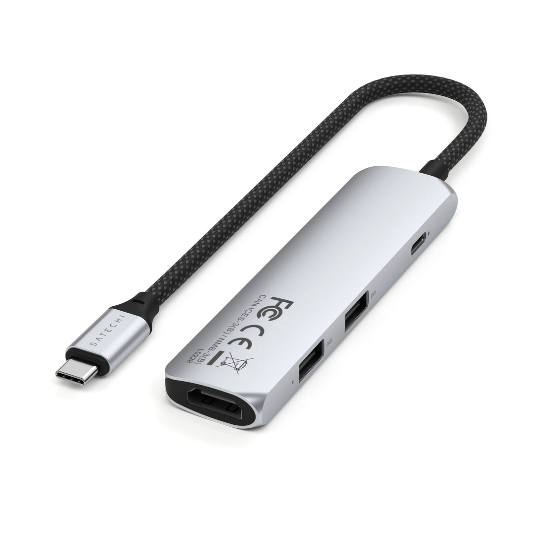 Satechi 4-in-1 USB-C Slim Multiport Adapter 4K PD対応 スリムマルチアダプター