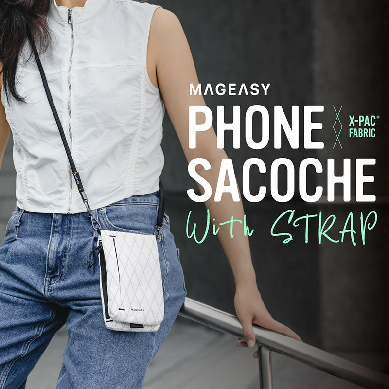 MagEasy PHONE SACOCHE with STRAP X スマートフォン サコッシュ XPAC White + Black