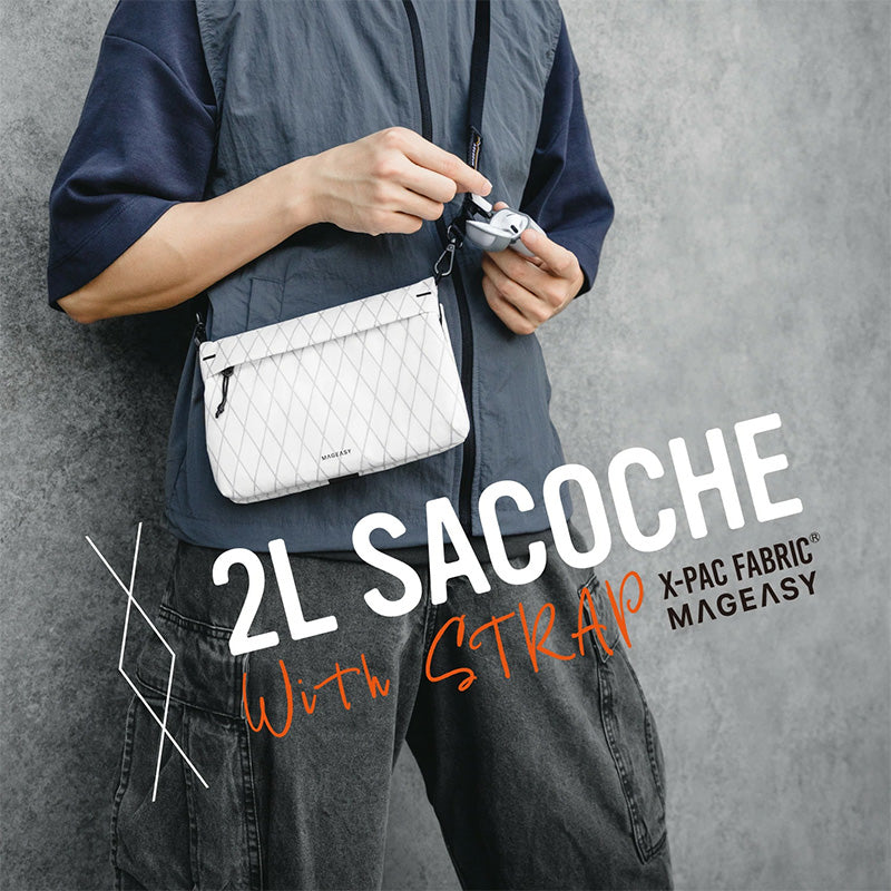 MagEasy 2L SACOCHE with STRAP X 大容量サコッシュ  XPAC White + Black
