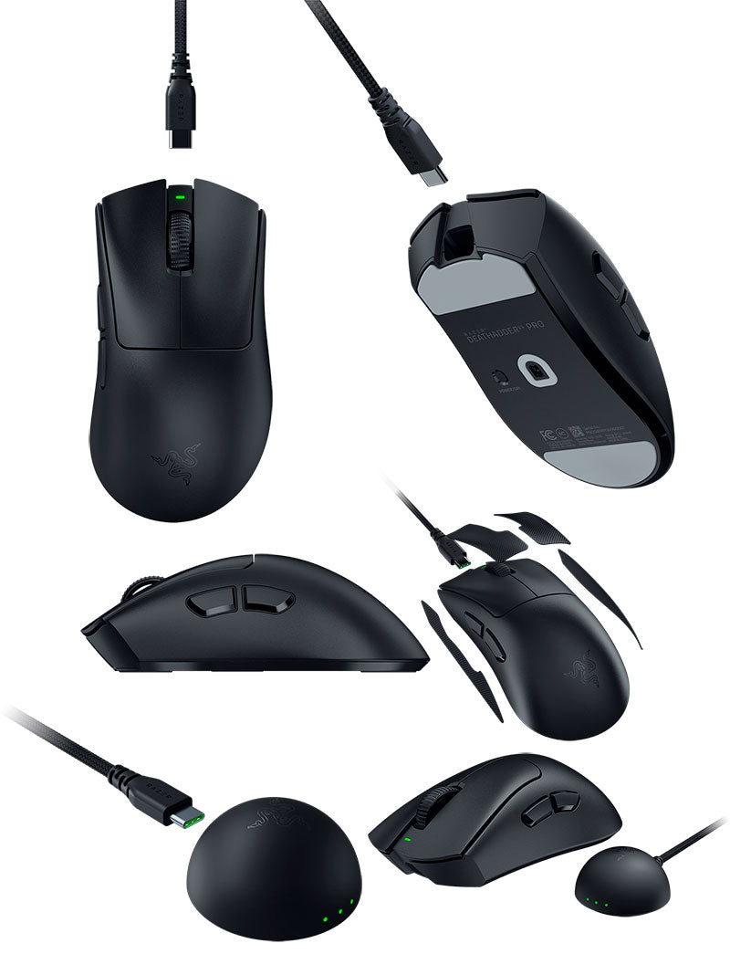 Razer DeathAdder V4 Pro 有線 / 2.4GHz ワイヤレス 両対応 エルゴノミックデザイン 超軽量 eスポーツゲーミングマウス