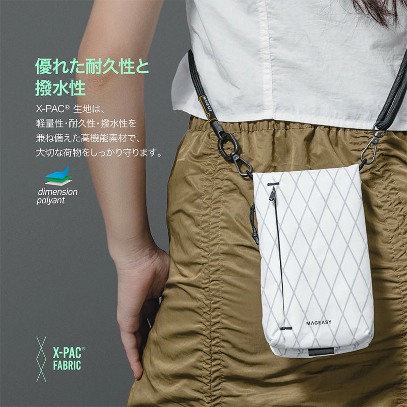 MagEasy PHONE SACOCHE with STRAP X スマートフォン サコッシュ XPAC White + Black