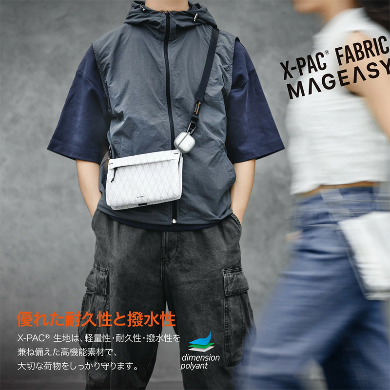 MagEasy 2L SACOCHE with STRAP X 大容量サコッシュ  XPAC White + Black
