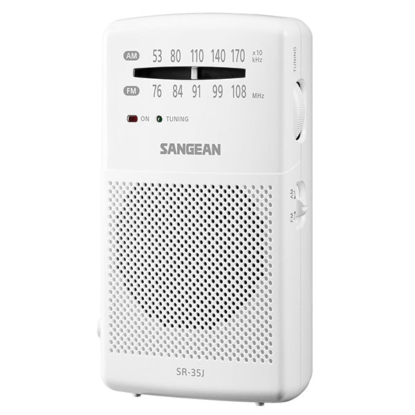 Sangean SR-35J AM/FM アナログポケットラジオ 内蔵スピーカー搭載