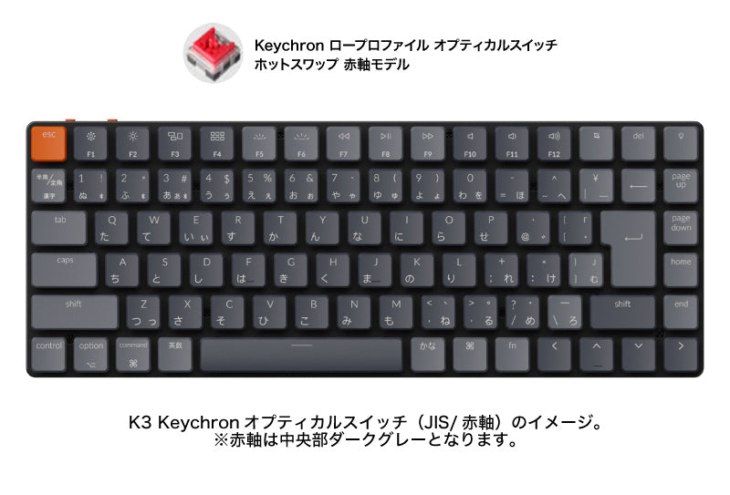 Keychron K3 V2 有線 / Bluetooth 5.1 ワイヤレス 両対応 テンキーレス ロープロファイル Keychron メカニカルキーボード