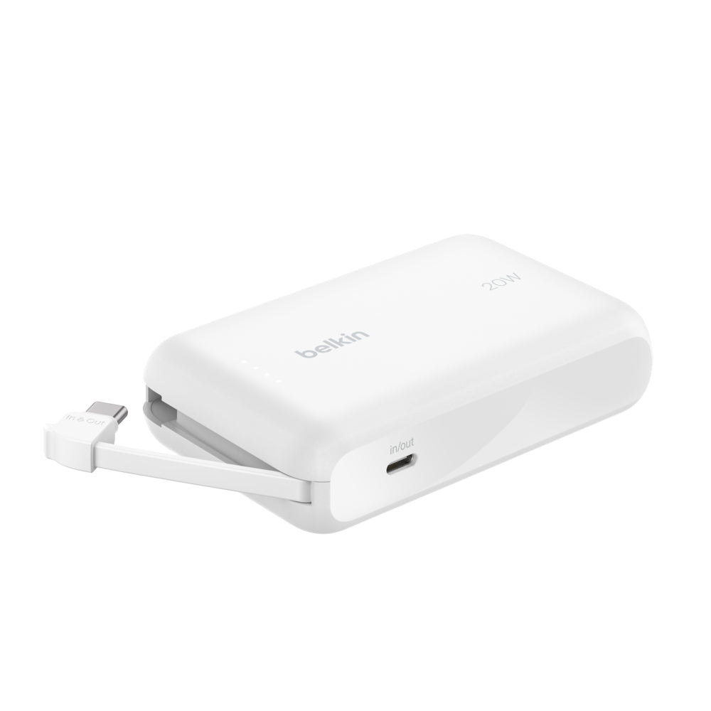 BELKIN BoostCharge 20W ケーブル内蔵 モバイルバッテリー 10000mAh PD対応