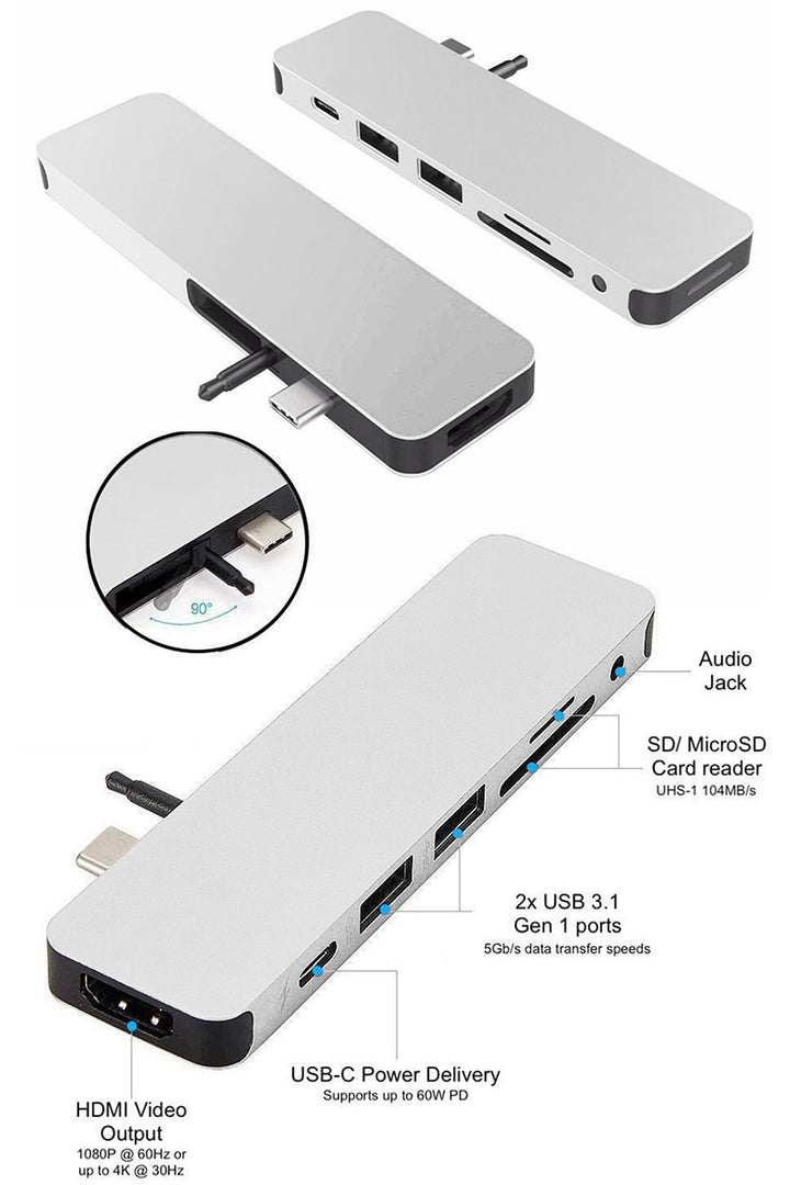 HYPER++ HyperDrive SOLO 7-in-1 USB-C Hub PD対応