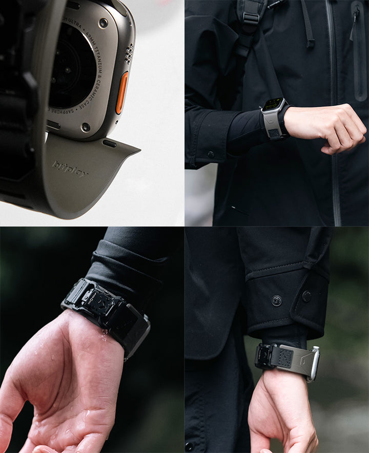bitplay Apple Watch 49 / 46 / 45 / 44mm 防水FKMラバー製 Fidlock クイックリリースウォッチバンド